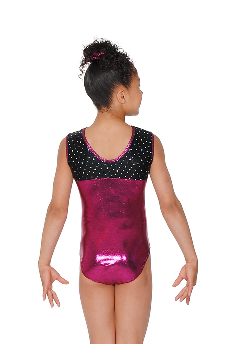 Girls Belle V Neck Sleeveless Shine Gymnastics Leotard