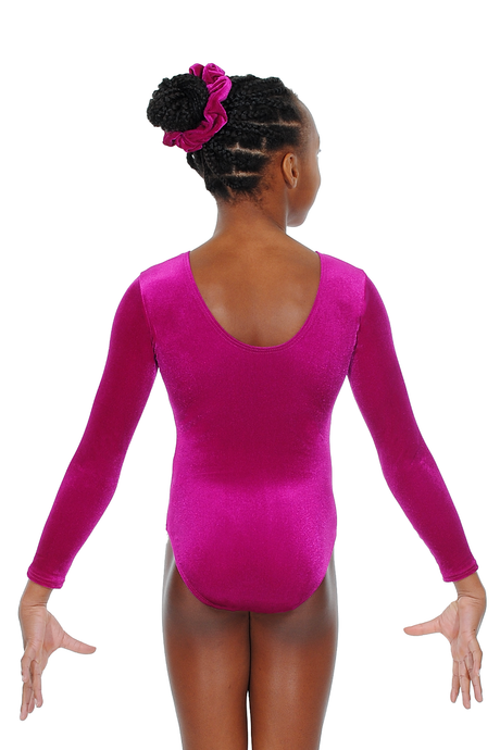 Tiara Crystal Motif Long Sleeved Gymnastics Leotard