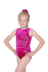 Tiara Crystal Motif Sleeveless Gymnastics Leotard