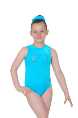 Lotty Sleeveless Smooth Velour Sequin Leotard